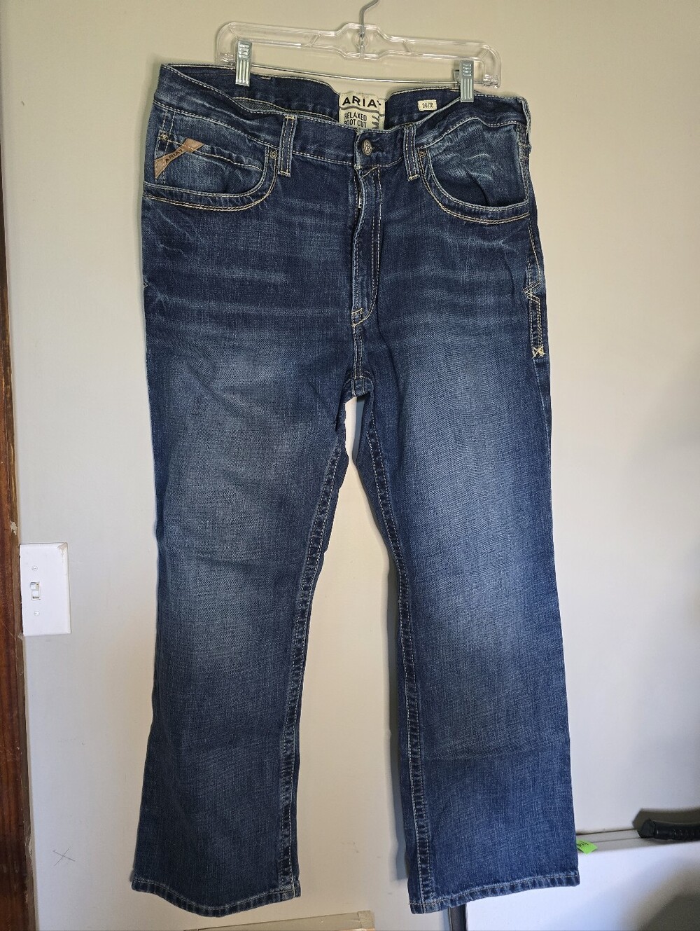 Ariat Men’s Dark Blue Relaxed Boot Cut Jeans, N4